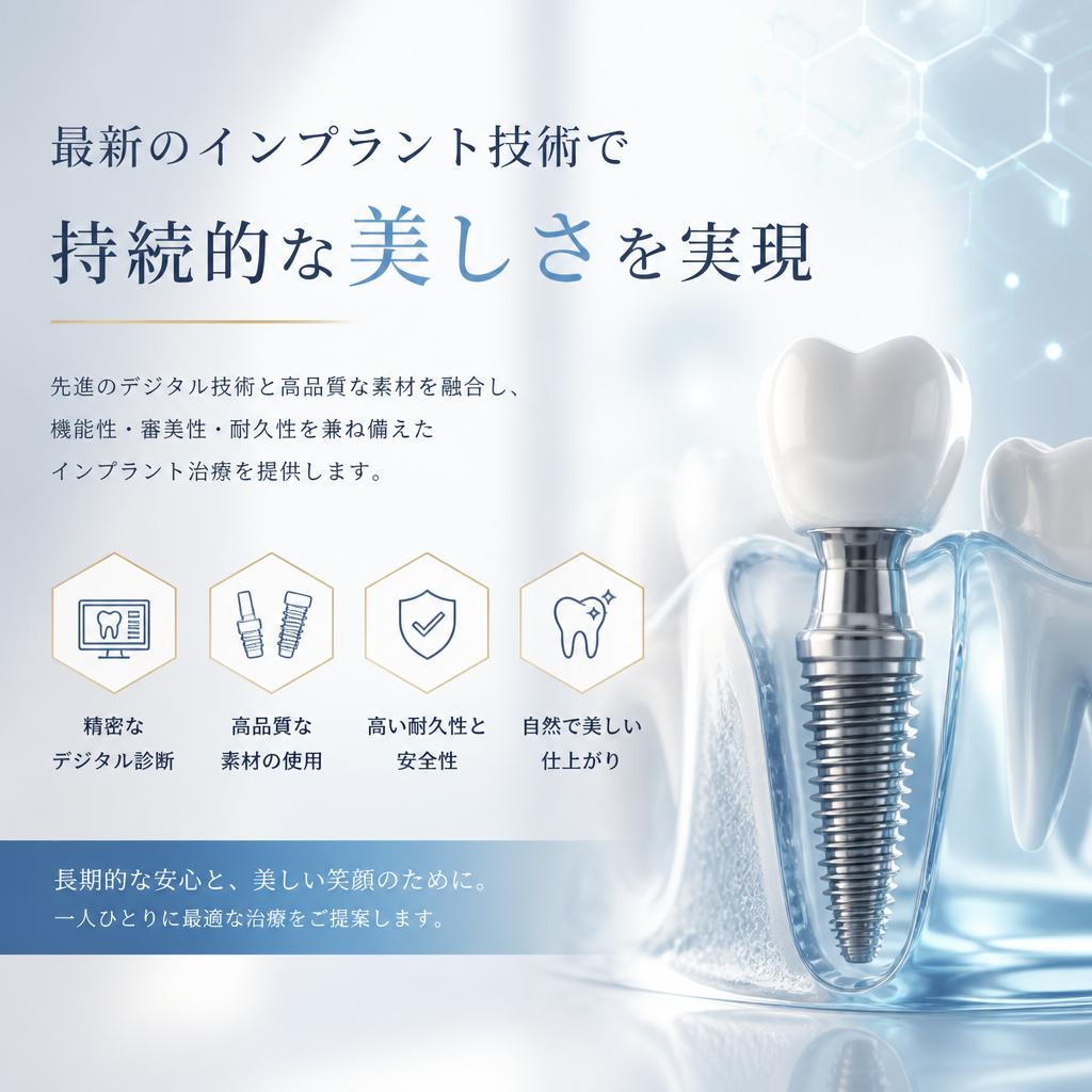最新のインプラント技術で持続的な美しさを実現