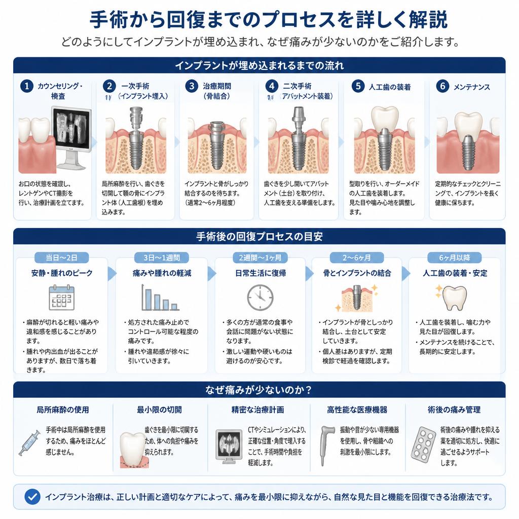 インプラントオペの流れと特徴