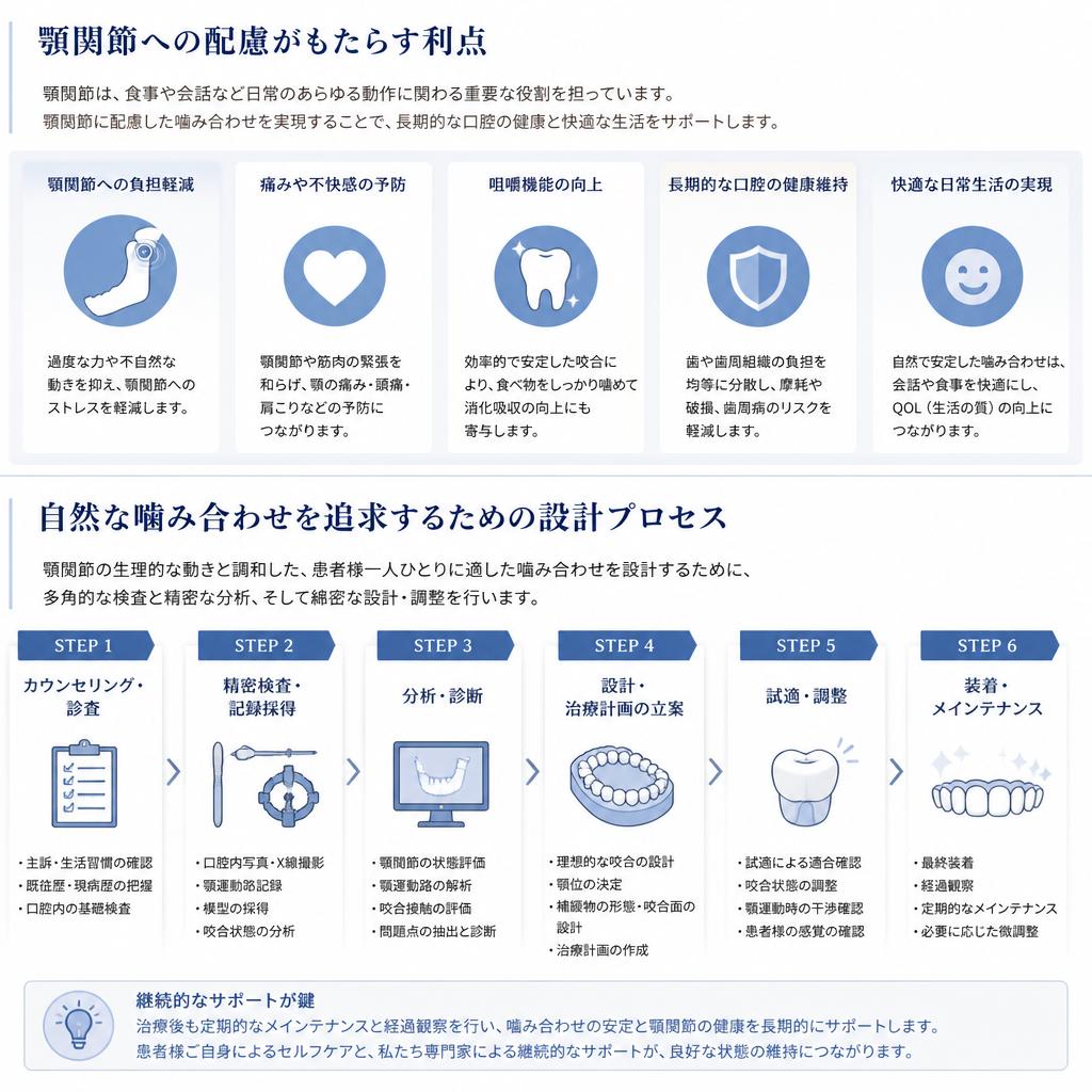 顎関節との調和を重視した設計技術