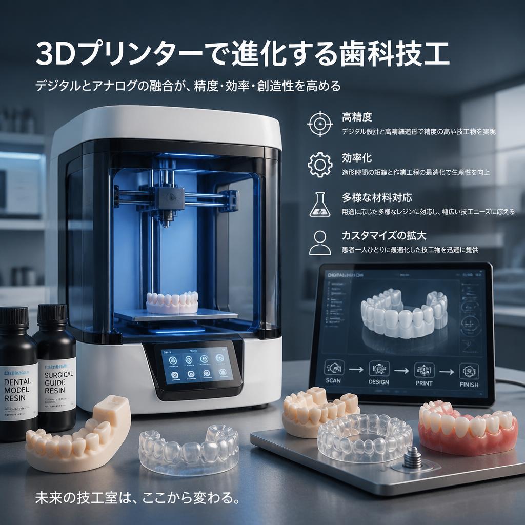 3Dプリンターで進化する歯科技工