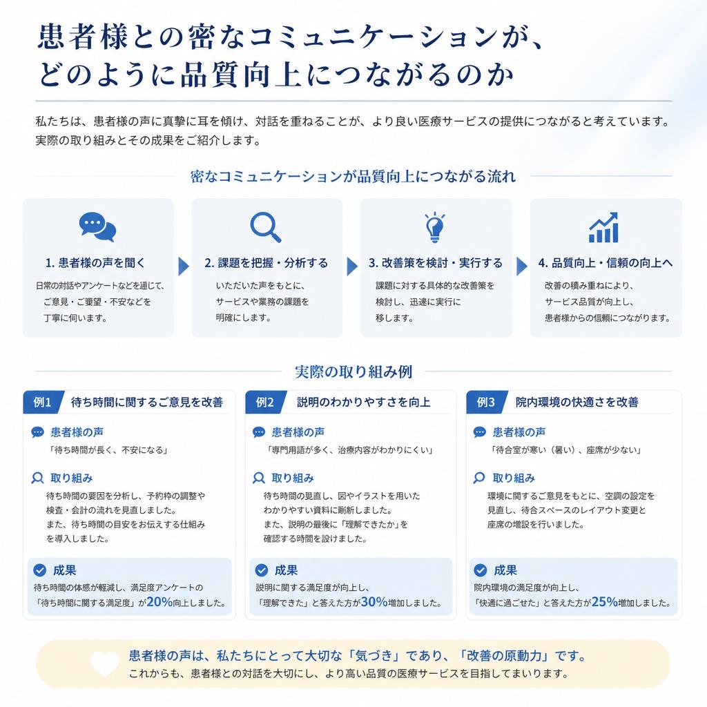 患者様との相談がもたらす信頼