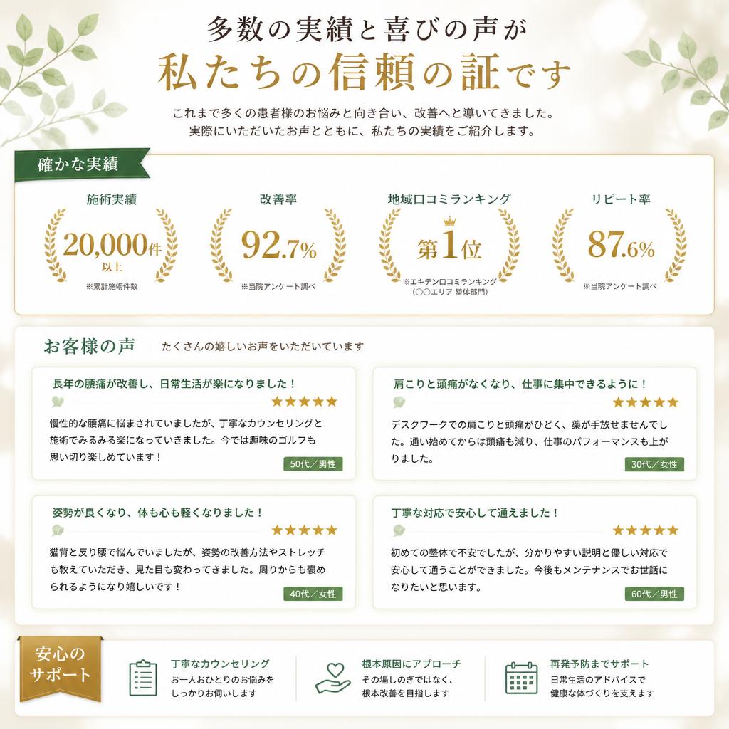 実績とお客様の声