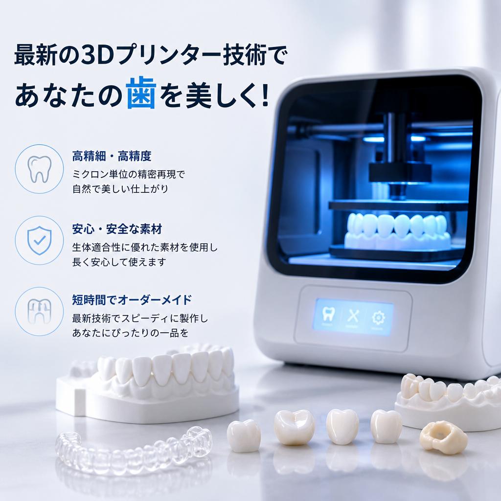 最新の3Dプリンター技術であなたの歯を美しく!