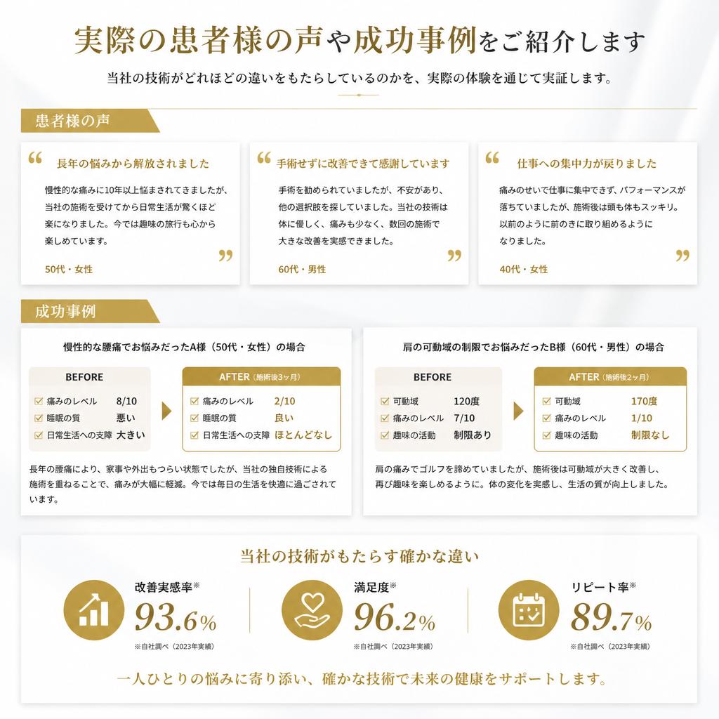 5. 患者様の声と成功事例