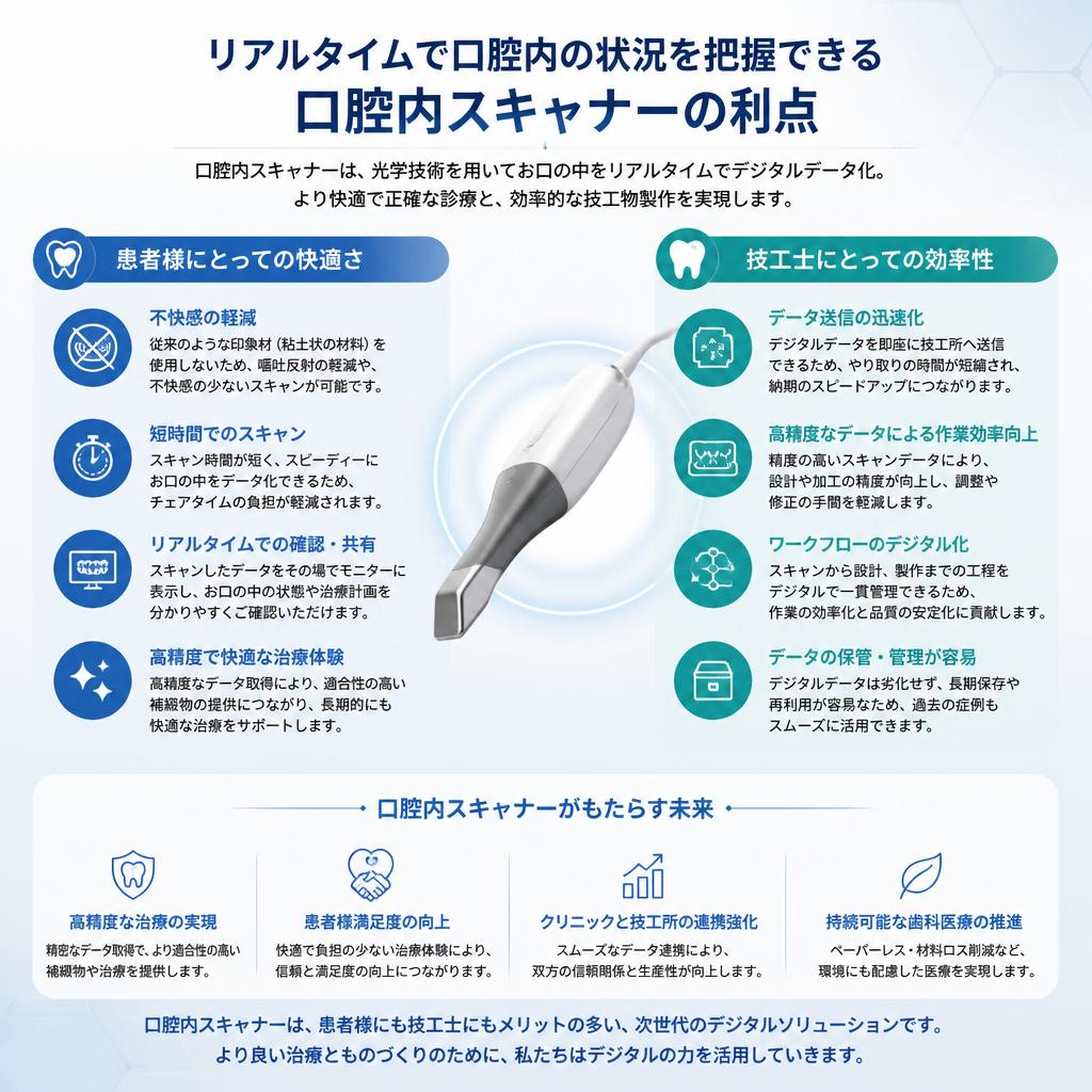 2. 口腔内スキャナーのメリットとは？