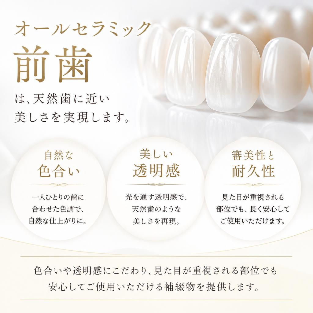 審美性の追求｜オールセラミック前歯
